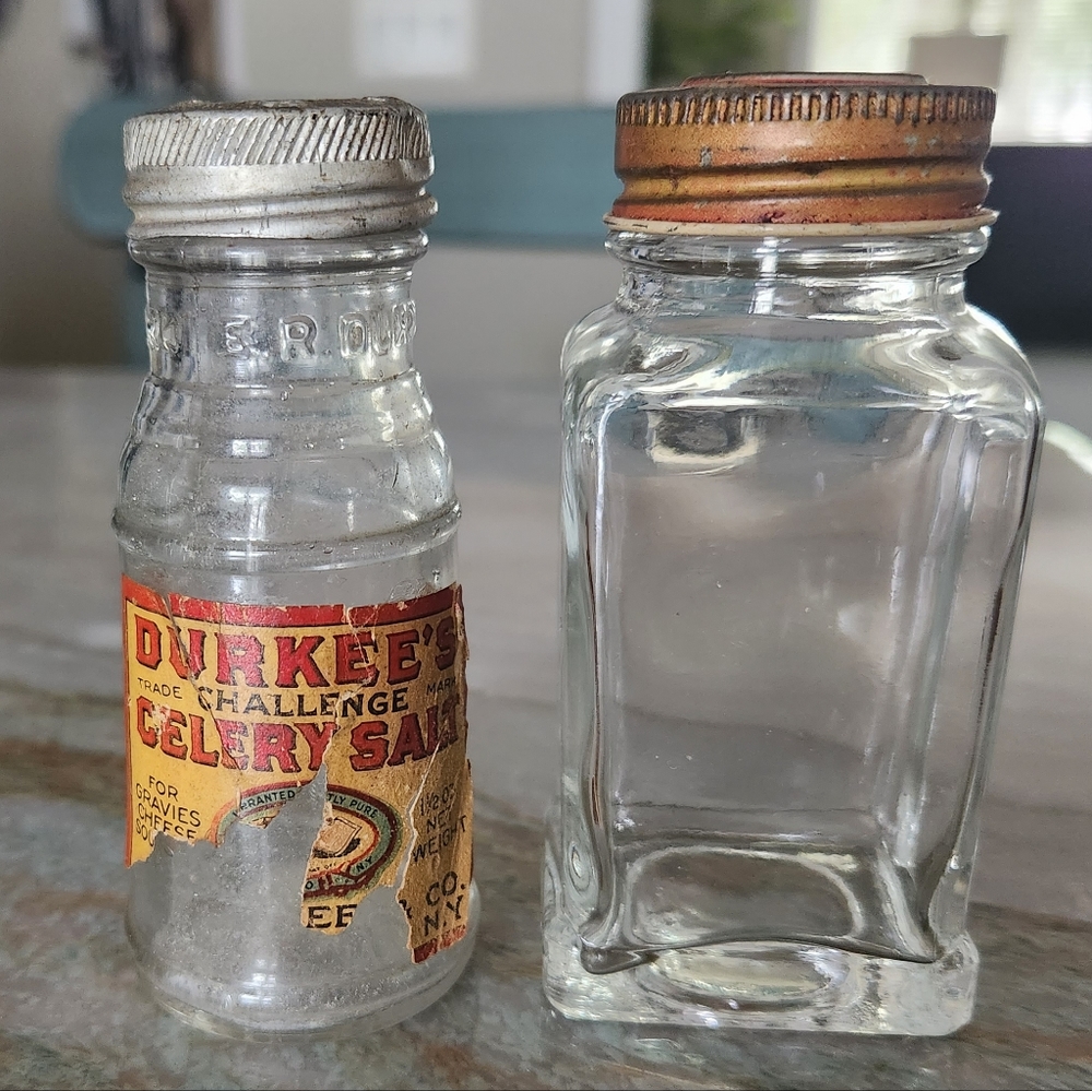 2 Antique Spice Bottles